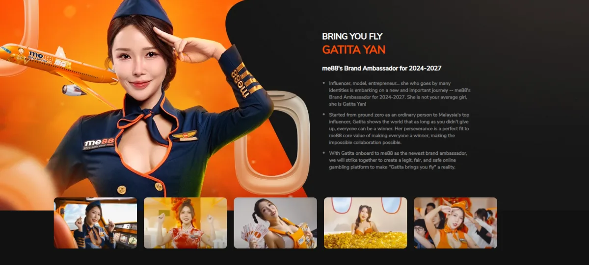 Gatita Yan as me88 brand ambassador for 2024 to 2027