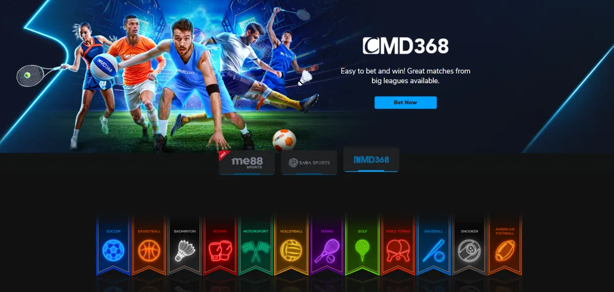 CMD368 tab inside the me88 sportsbook section