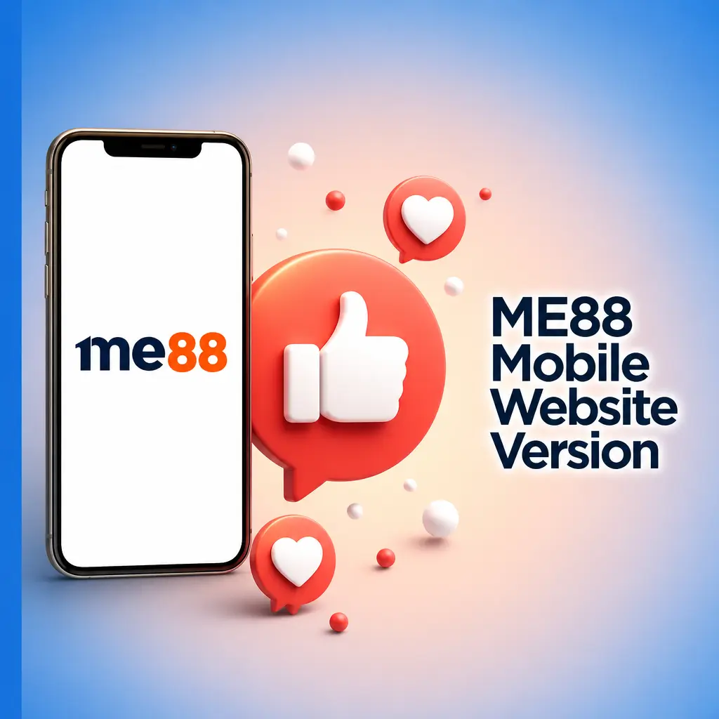 ME88 mobile website version accessible via browser with sportsbook, casino slots, and live dealer games